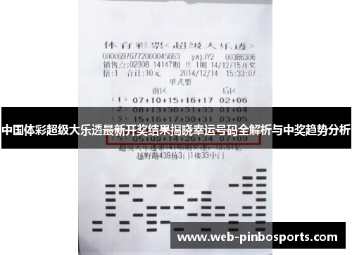 中国体彩超级大乐透最新开奖结果揭晓幸运号码全解析与中奖趋势分析